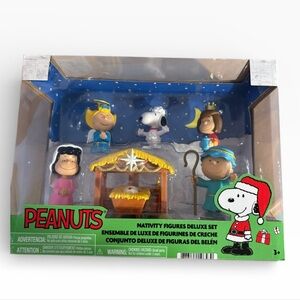 Peanuts Nativity Playset NEW Snoopy Charlie Brown Christmas Jesus